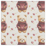 Teddy Bears in Sweaters Fabric