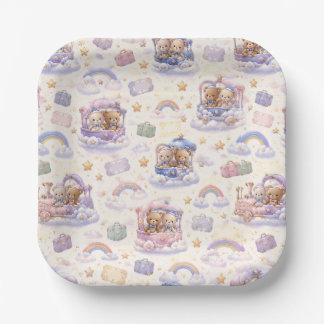 Teddy Bears In The Clouds Celebration Paper Plates