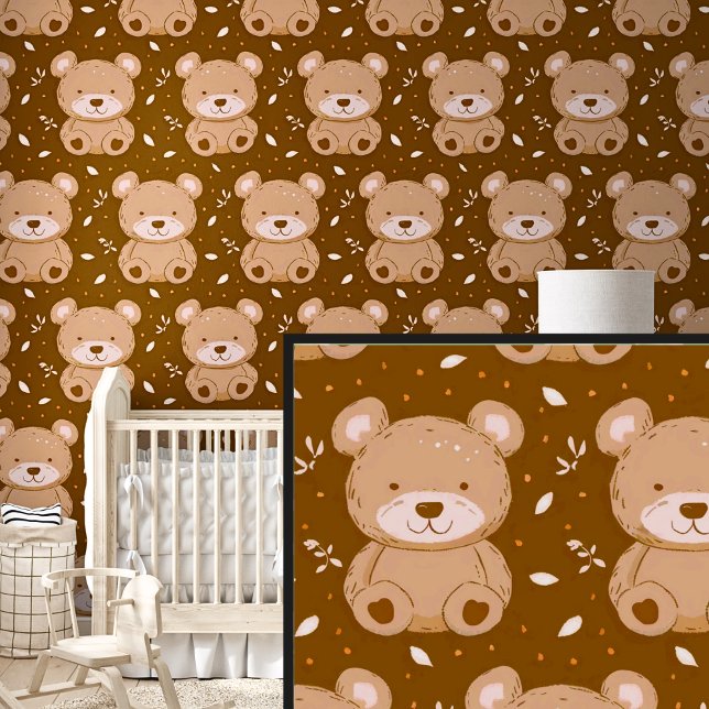 Teddy Bears on Brown Wallpaper (Creator Uploaded)