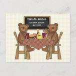 Teddy Bears Out To Lunch Postcard at Zazzle
