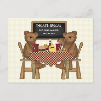 Teddy Bears Out to Lunch Postcard