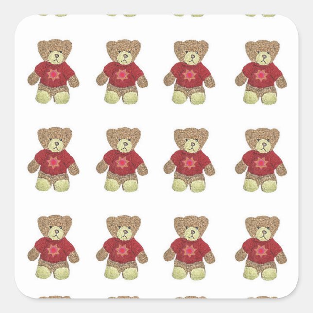 Teddy Bears Plush Toys Gift Stickers (Front)