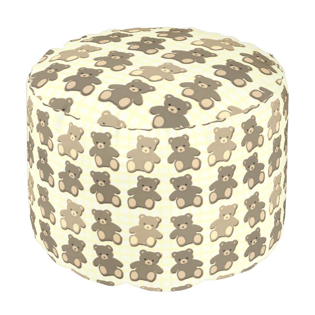 Teddy Bears Pouf (Angled Front)