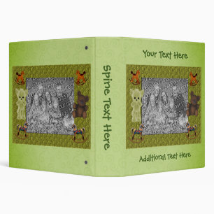 Teddy Bears Rocking Horses Personalized Photo 3 Ring Binder