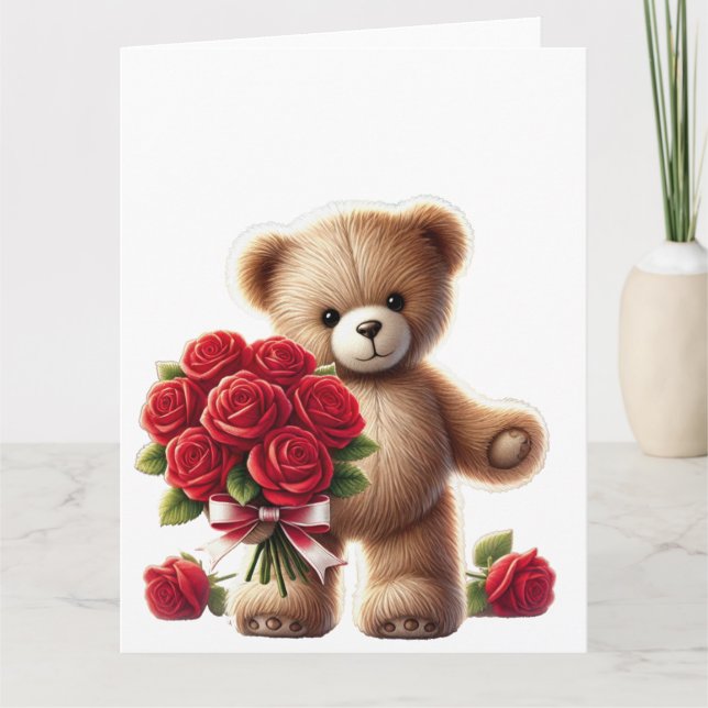 Teddy Bear's Romantic Gesture Card (Front)