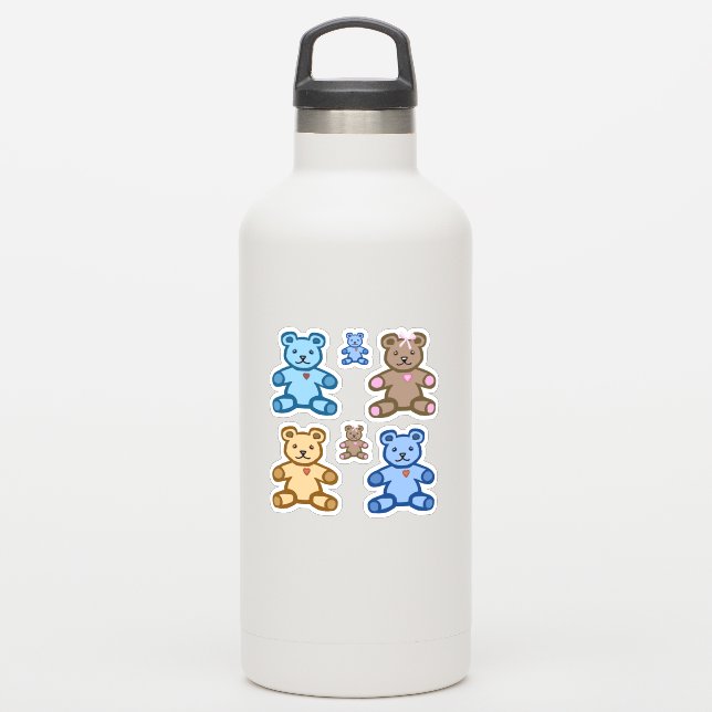 Teddy bears sticker (Waterbottle)
