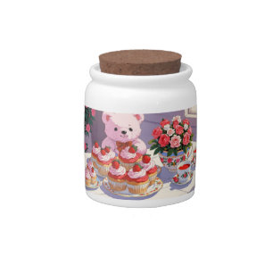 Teddy Bear's Tea Party Candy Jar