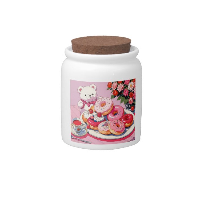 Teddy Bear's Tea Party Candy Jar (Front)