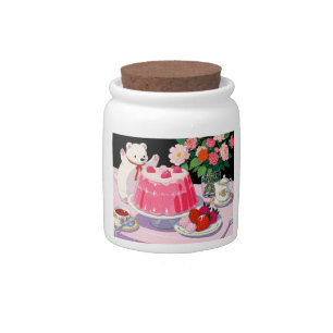 Teddy Bear's Tea Party Candy Jar
