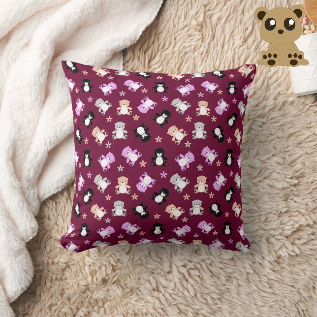Teddy Bears Throw Pillow (Creator Uploaded)