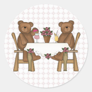 Teddy Bear's Time for Lemonade Classic Round Sticker