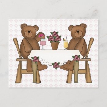 Teddy Bear's Time For Lemonade Postcard by countrykitchen at Zazzle