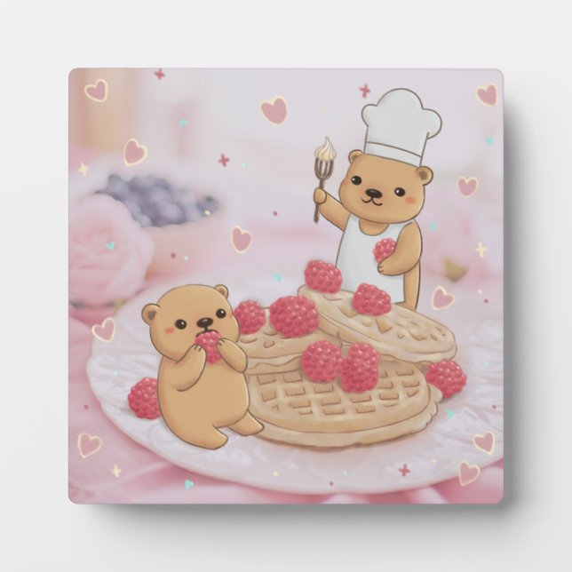 Teddy Bears & Waffles Plaque (Front)