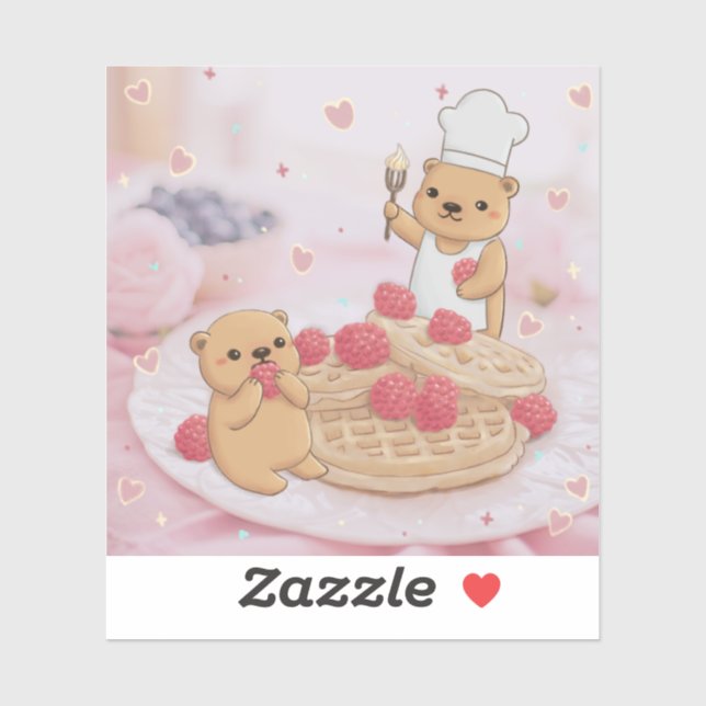 Teddy Bears & Waffles Sticker (Sheet)