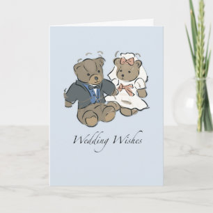 Teddy Bears Wedding Congratulations Bride and Groo Card