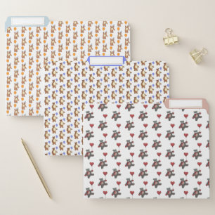 Teddy Bears with Balloons Tiled File Folder