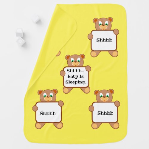 Teddy Bears With Signs Blanket