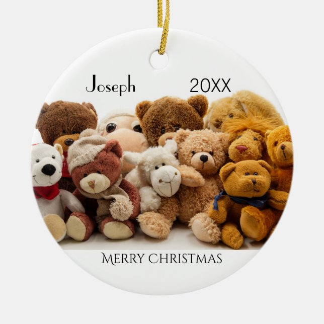 Teddy BearsOrnament by HAMbyWG Ceramic Ornament (Front)