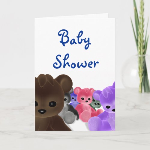 Teddy Bearz Group Baby Shower Invite