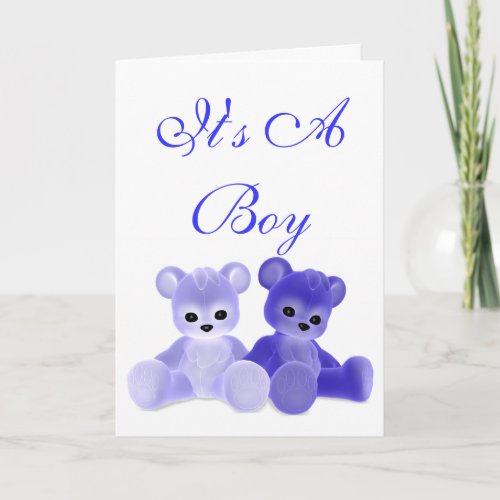 Teddy Bearz Its a Boy Baby Shower Invite