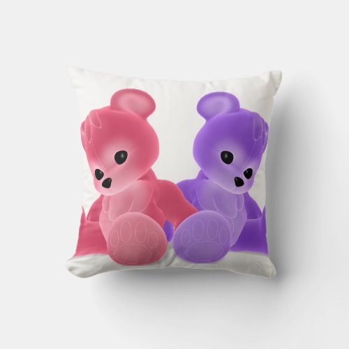 Teddy Bearz Throw Pillow