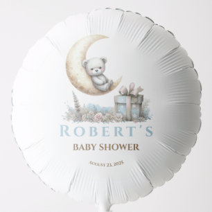 Teddy Blue Bear Boy Baby Shower Balloon