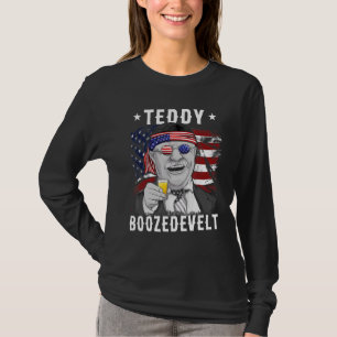 Teddy Boozedevelt 4th Of July Us Flag Theodore Roo T-Shirt