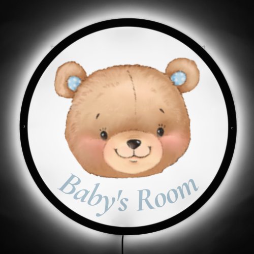 Teddy Boy Blue LED Sign