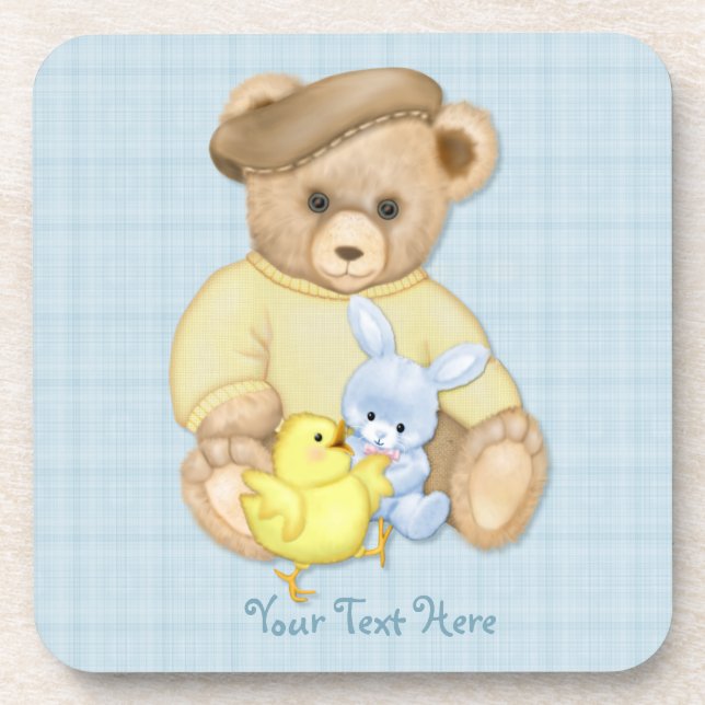 Teddy Boy Easter Drink Coaster (Front)