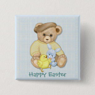 Teddy Boy - Easter Pinback Button