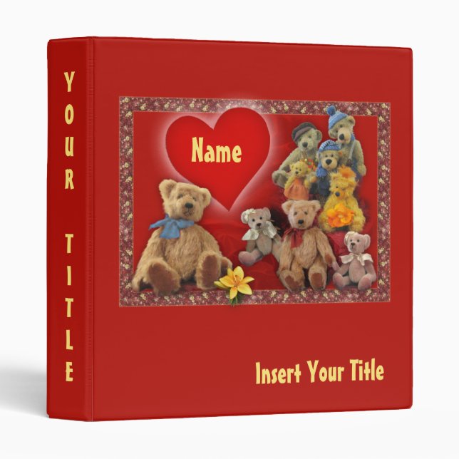 Teddy (customizable) binder (Front/Spine)