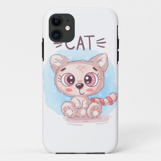 Teddy Cute Cat Case-Mate iPhone Case (Back)
