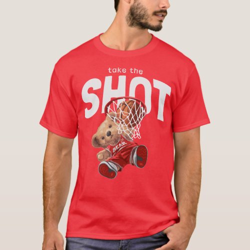 Teddy Dunking in Style T_Shirt