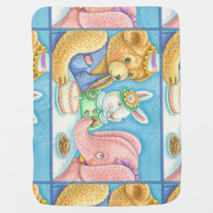 Teddy & Friends SOFT BABY BLANKET *Personalize