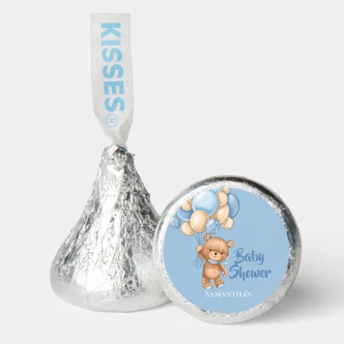 Teddy Girl baby shower _Blue Hersheys Kisses