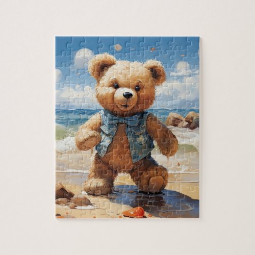 Teddy goes to the Beach Bear puzzle