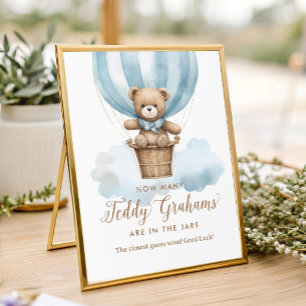 Teddy Graham Guessing Game Baby Shower Sign