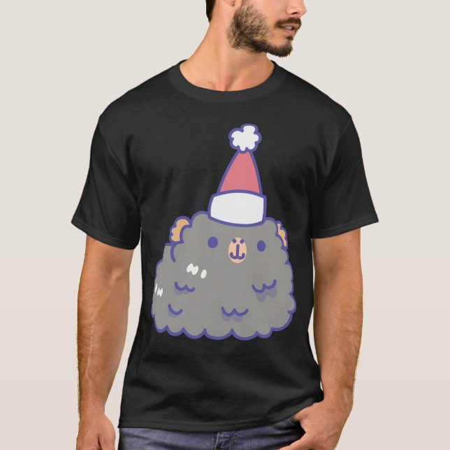 Teddy Guinea Pigs Christmas Patten In Mint Green B T-Shirt (Front)