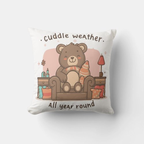 Teddy Love Cuddle Weather Pillow