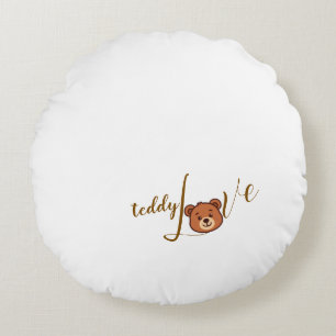 Teddy Love Round Pillow 