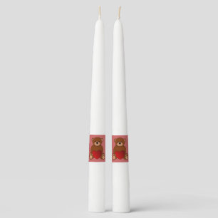 Teddy Love Taper Candle