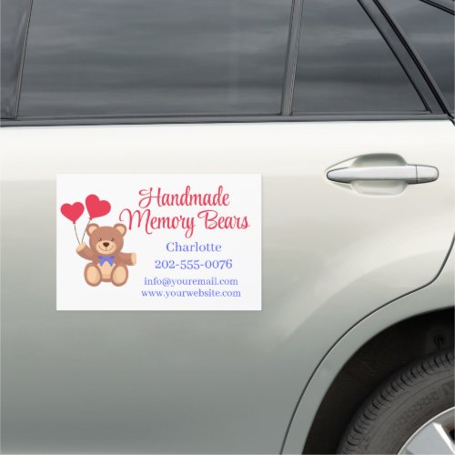 Teddy Memory Bear Handcraft Business Advertising Car Magnet