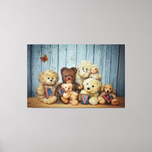 Teddy mit Freunde Canvas Print (Front)
