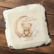 Teddy Moon Baby Shower Brownie at Zazzle