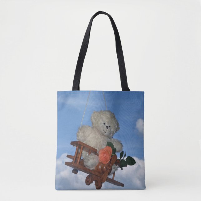 Teddy on journeys tote bag (Front)