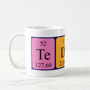 Teddy periodic table name mug