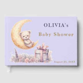 Teddy Pink Bear We Can Bearly Wait Collection Guest Book