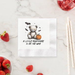 Teddy Pumpkin Baby Shower Napkins