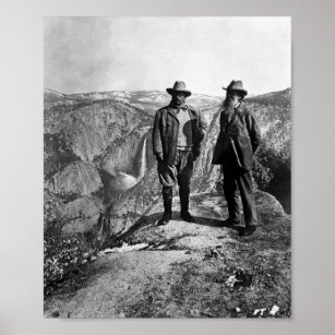 Teddy Roosevelt and John Muir - Glacier Point Poster