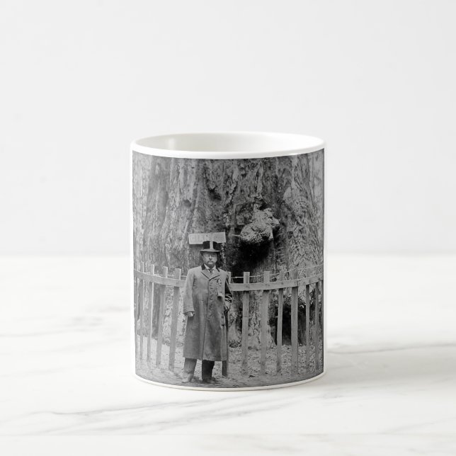 Teddy Roosevelt at the Big Tree Grove Santa Cruz Coffee Mug (Center)